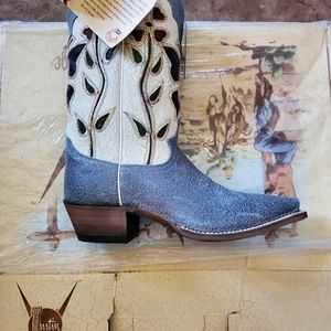 Justin Vintage Women’s Boots powder white/blue